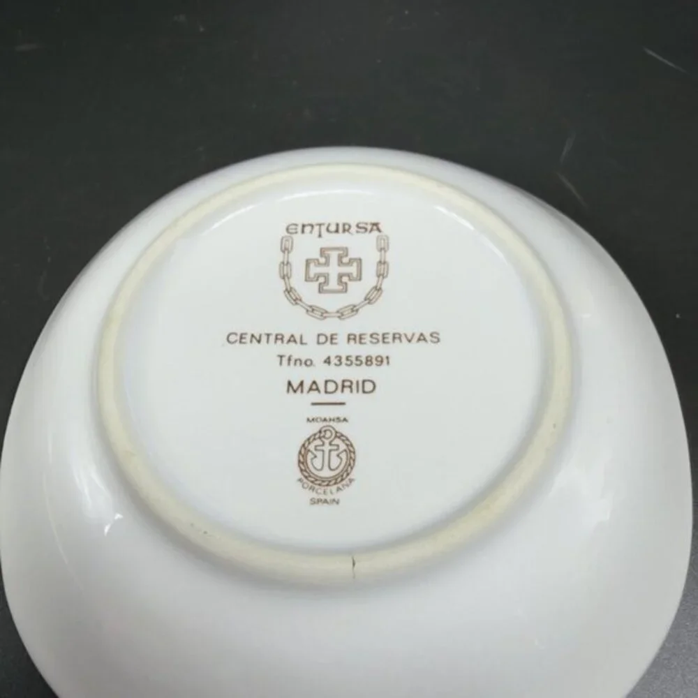 Entursa Hotel‎ Reyes Catolicos Madrid Spain Pin Trinket Plate Porcelain Dish VTG